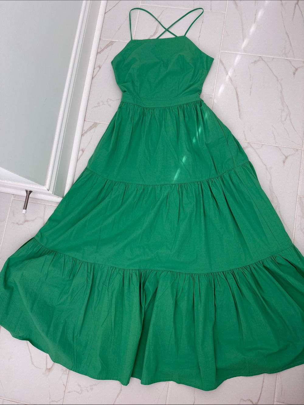 MELLODAY Green Tiered Maxi Dress